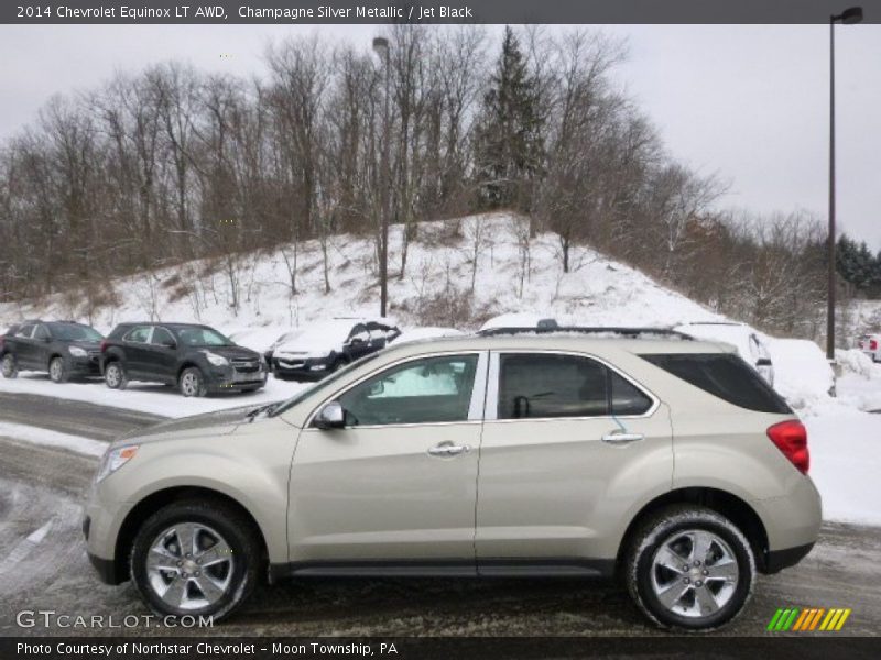 Champagne Silver Metallic / Jet Black 2014 Chevrolet Equinox LT AWD