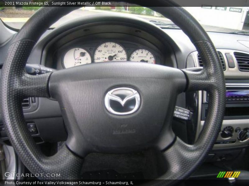 Sunlight Silver Metallic / Off Black 2001 Mazda Protege ES