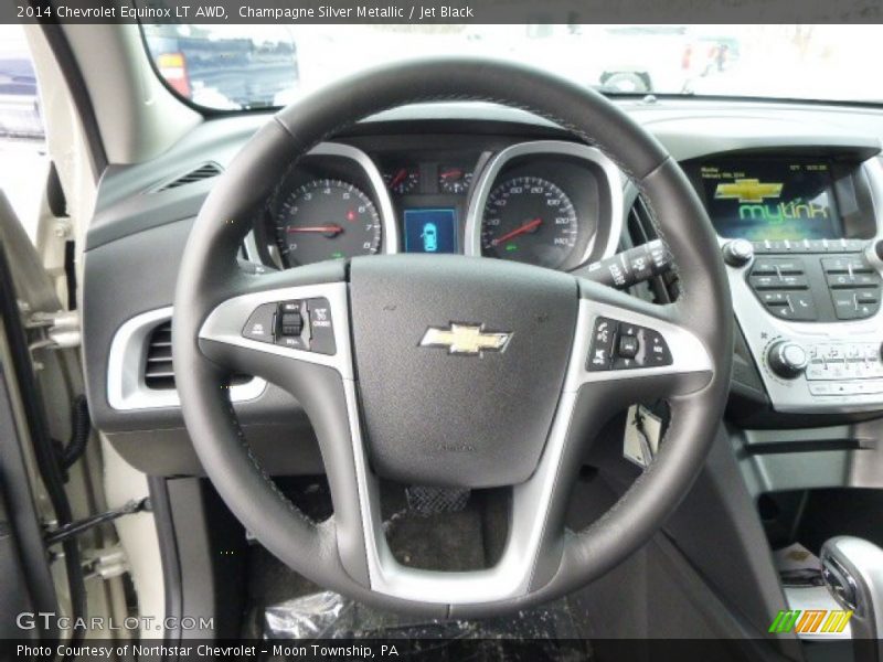 Champagne Silver Metallic / Jet Black 2014 Chevrolet Equinox LT AWD