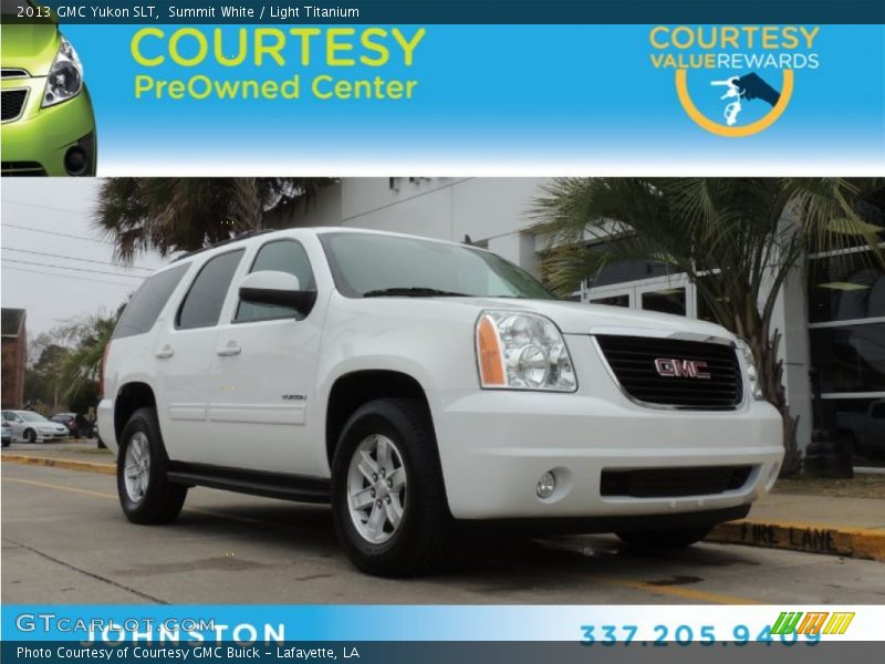 Summit White / Light Titanium 2013 GMC Yukon SLT