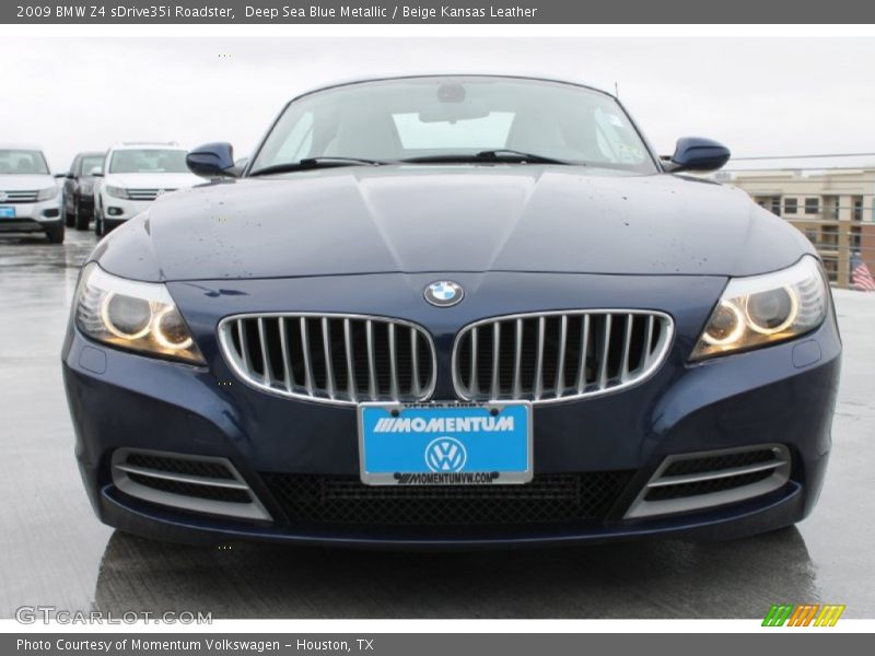 Deep Sea Blue Metallic / Beige Kansas Leather 2009 BMW Z4 sDrive35i Roadster