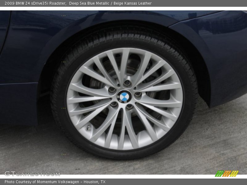 Deep Sea Blue Metallic / Beige Kansas Leather 2009 BMW Z4 sDrive35i Roadster