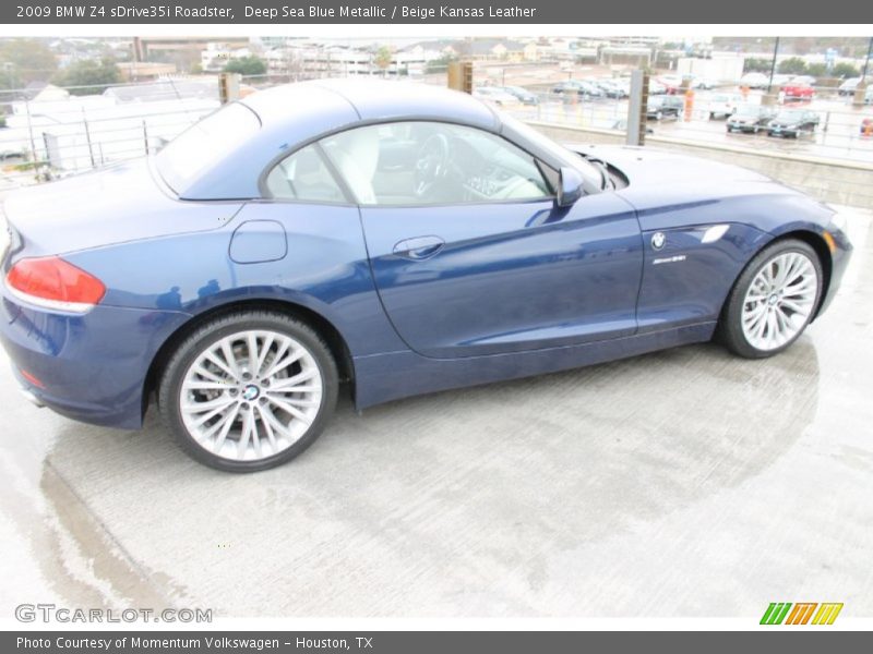 Deep Sea Blue Metallic / Beige Kansas Leather 2009 BMW Z4 sDrive35i Roadster