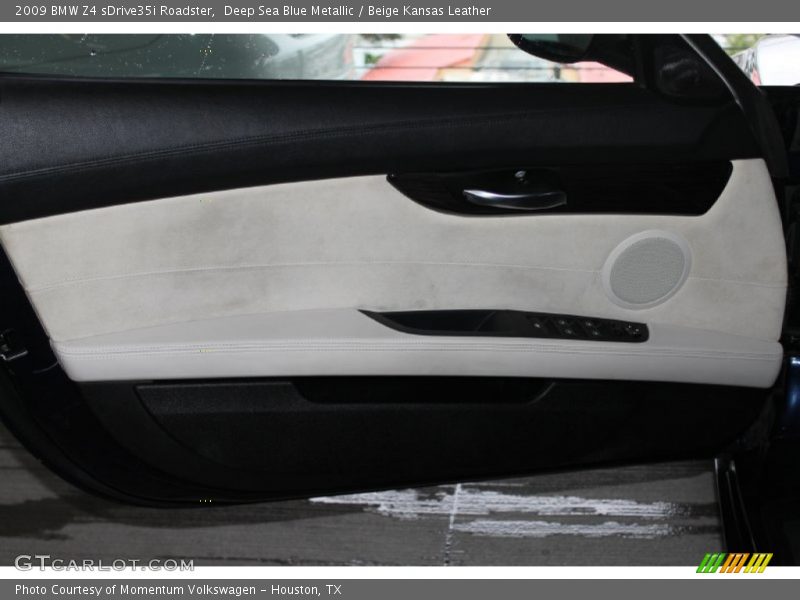 Deep Sea Blue Metallic / Beige Kansas Leather 2009 BMW Z4 sDrive35i Roadster