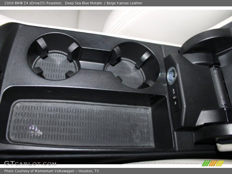 Deep Sea Blue Metallic / Beige Kansas Leather 2009 BMW Z4 sDrive35i Roadster