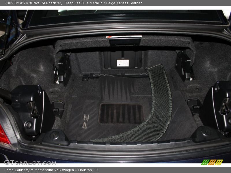 Deep Sea Blue Metallic / Beige Kansas Leather 2009 BMW Z4 sDrive35i Roadster