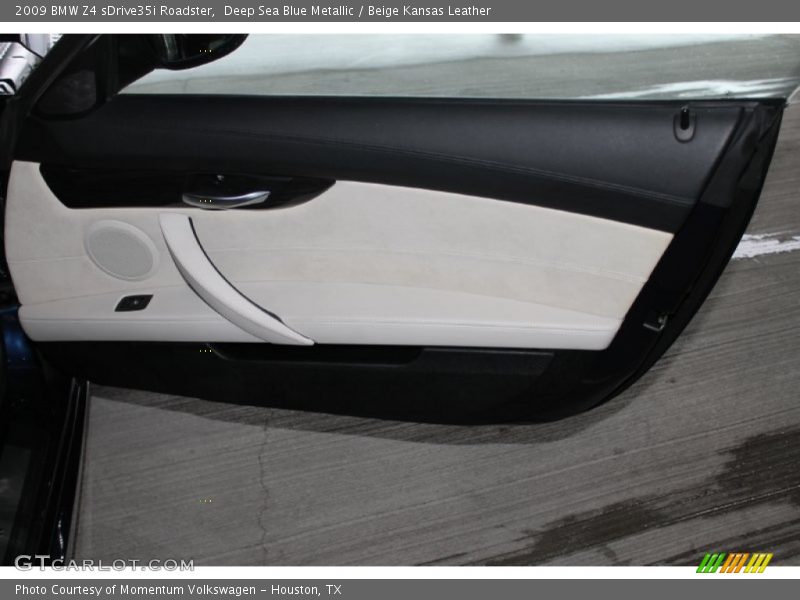 Deep Sea Blue Metallic / Beige Kansas Leather 2009 BMW Z4 sDrive35i Roadster