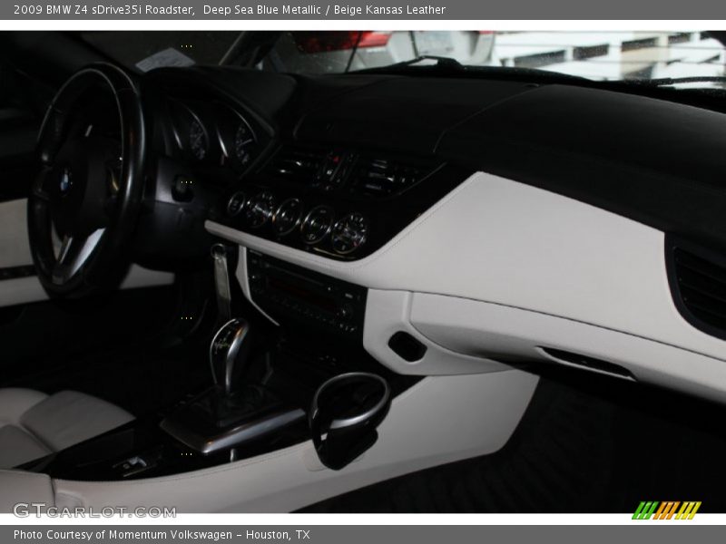 Deep Sea Blue Metallic / Beige Kansas Leather 2009 BMW Z4 sDrive35i Roadster