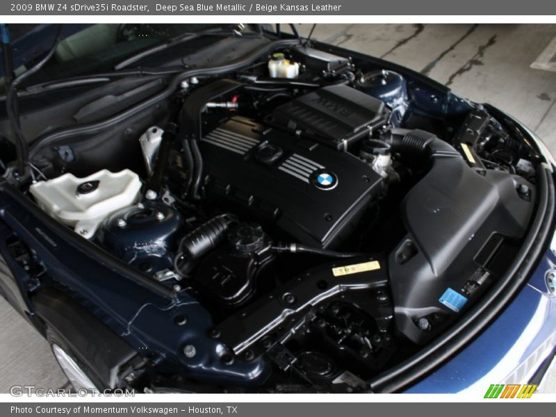 Deep Sea Blue Metallic / Beige Kansas Leather 2009 BMW Z4 sDrive35i Roadster