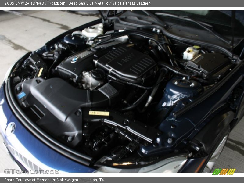 Deep Sea Blue Metallic / Beige Kansas Leather 2009 BMW Z4 sDrive35i Roadster