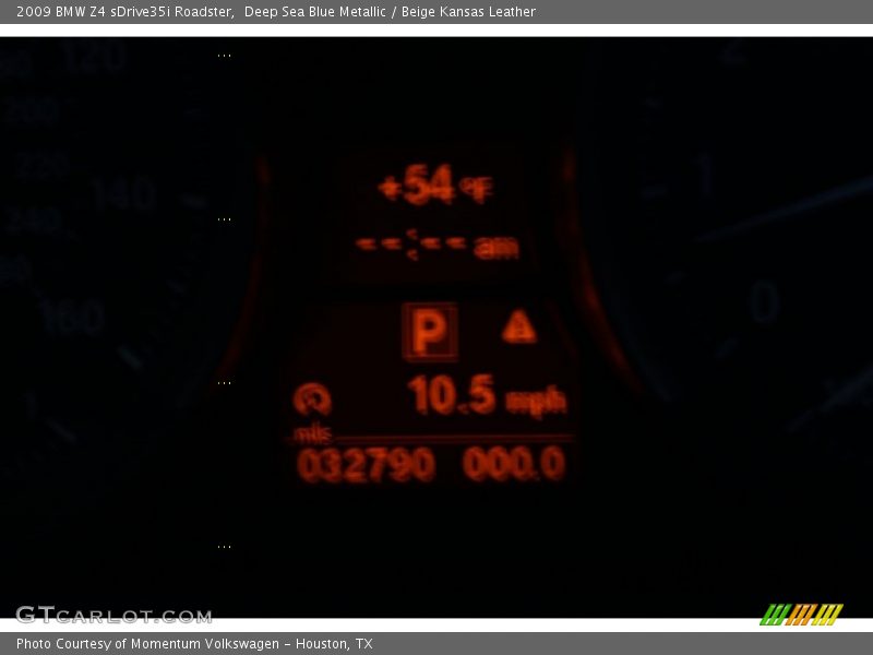 Deep Sea Blue Metallic / Beige Kansas Leather 2009 BMW Z4 sDrive35i Roadster