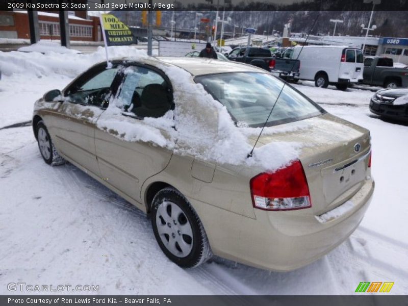 Sand Beige Metallic / Beige 2009 Kia Spectra EX Sedan