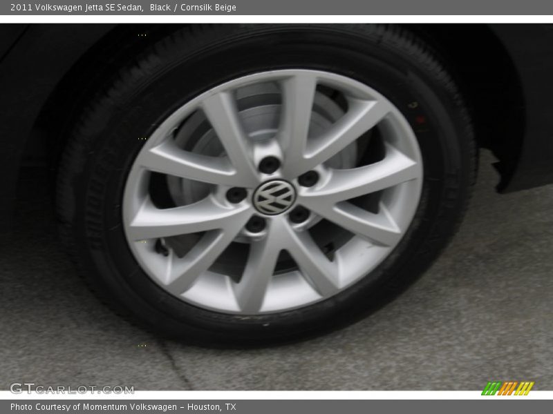 Black / Cornsilk Beige 2011 Volkswagen Jetta SE Sedan