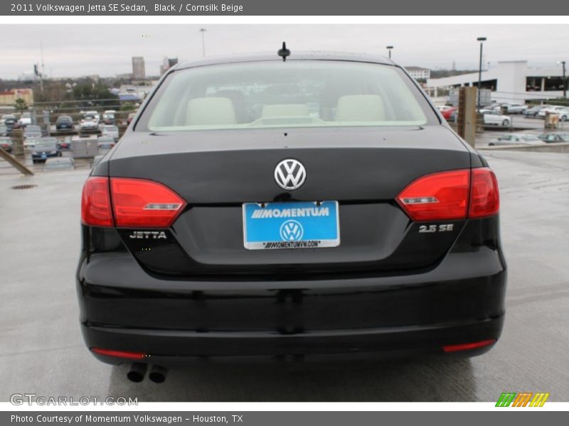 Black / Cornsilk Beige 2011 Volkswagen Jetta SE Sedan