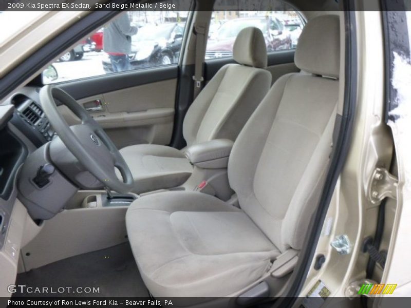 Sand Beige Metallic / Beige 2009 Kia Spectra EX Sedan