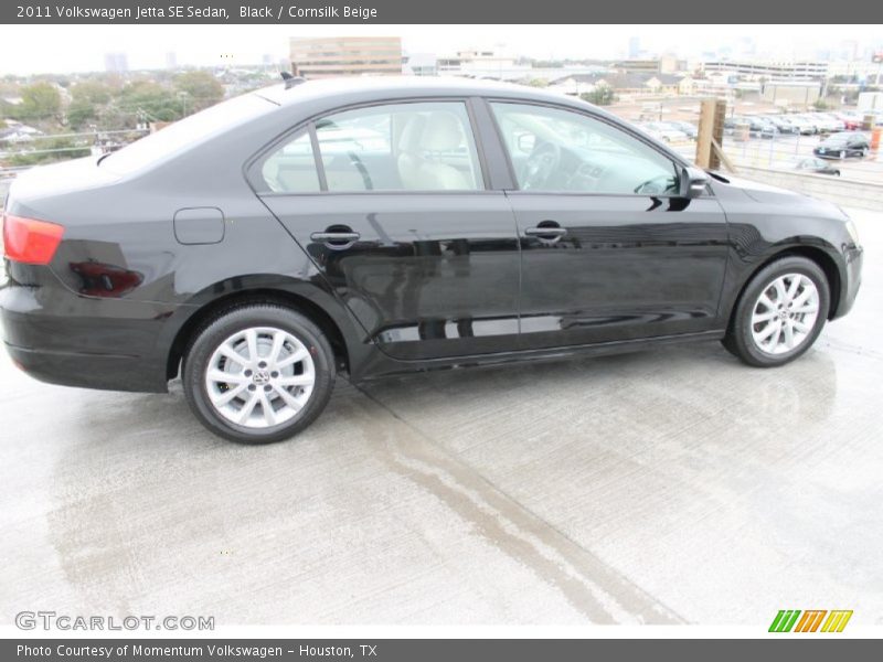 Black / Cornsilk Beige 2011 Volkswagen Jetta SE Sedan