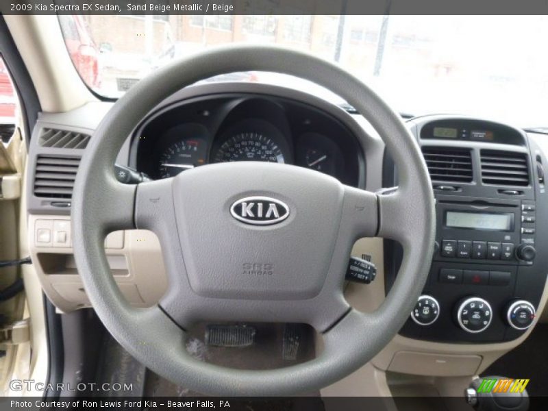 Sand Beige Metallic / Beige 2009 Kia Spectra EX Sedan