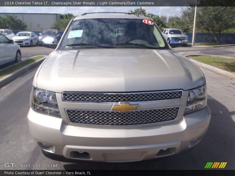 Champagne Silver Metallic / Light Cashmere/Dark Cashmere 2014 Chevrolet Tahoe LT