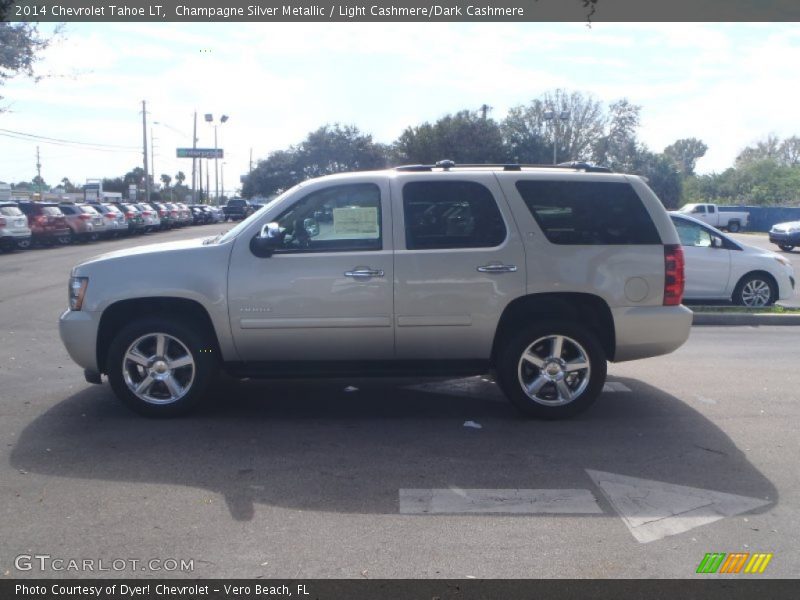 Champagne Silver Metallic / Light Cashmere/Dark Cashmere 2014 Chevrolet Tahoe LT