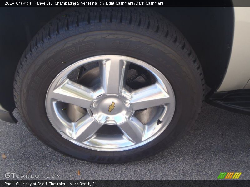 Champagne Silver Metallic / Light Cashmere/Dark Cashmere 2014 Chevrolet Tahoe LT