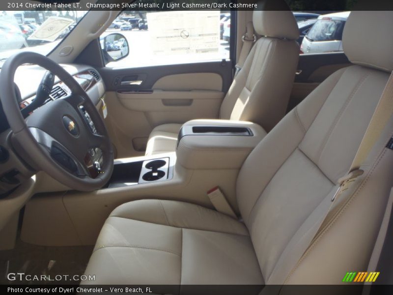 Champagne Silver Metallic / Light Cashmere/Dark Cashmere 2014 Chevrolet Tahoe LT