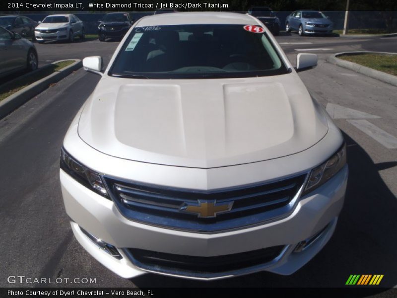 White Diamond Tricoat / Jet Black/Dark Titanium 2014 Chevrolet Impala LT