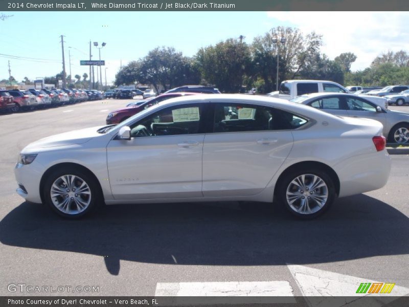 White Diamond Tricoat / Jet Black/Dark Titanium 2014 Chevrolet Impala LT