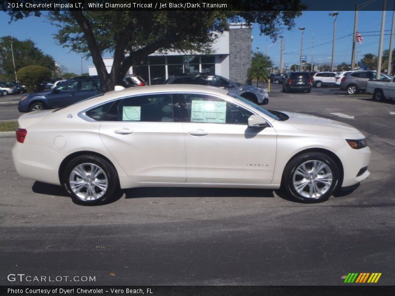 White Diamond Tricoat / Jet Black/Dark Titanium 2014 Chevrolet Impala LT