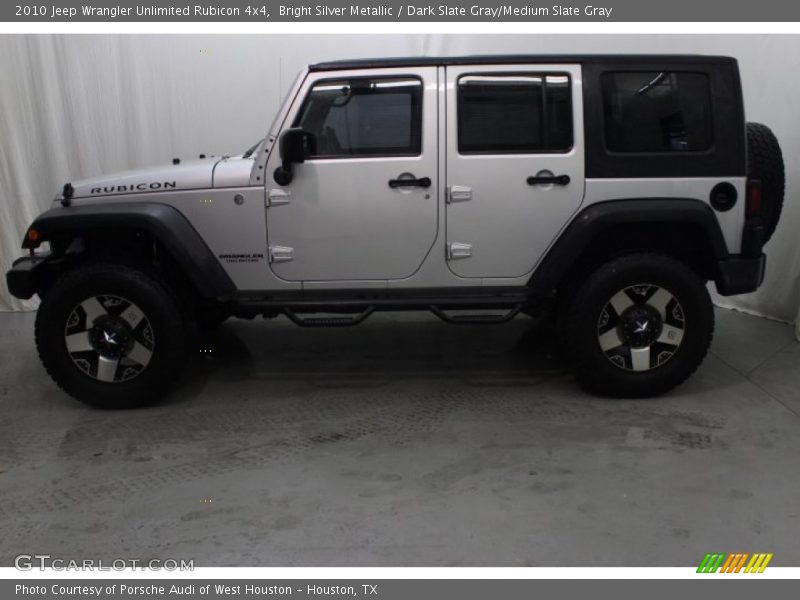 Bright Silver Metallic / Dark Slate Gray/Medium Slate Gray 2010 Jeep Wrangler Unlimited Rubicon 4x4