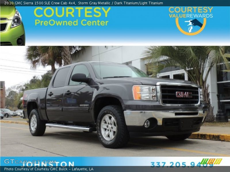 Storm Gray Metallic / Dark Titanium/Light Titanium 2010 GMC Sierra 1500 SLE Crew Cab 4x4