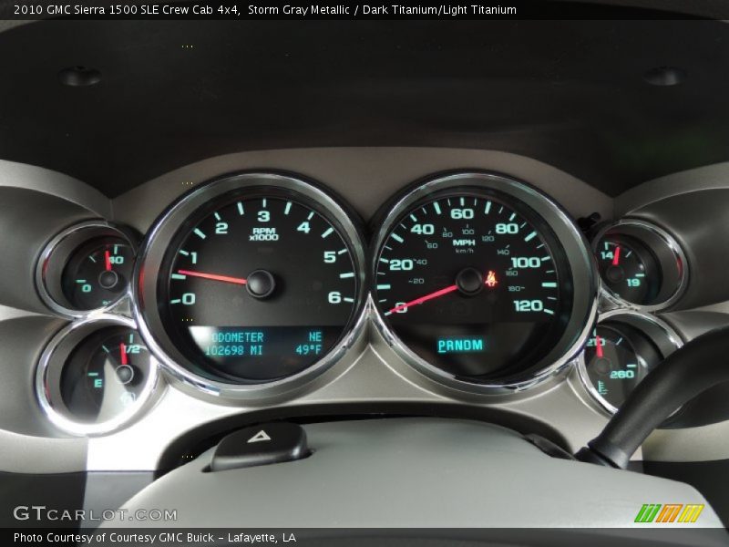 Storm Gray Metallic / Dark Titanium/Light Titanium 2010 GMC Sierra 1500 SLE Crew Cab 4x4