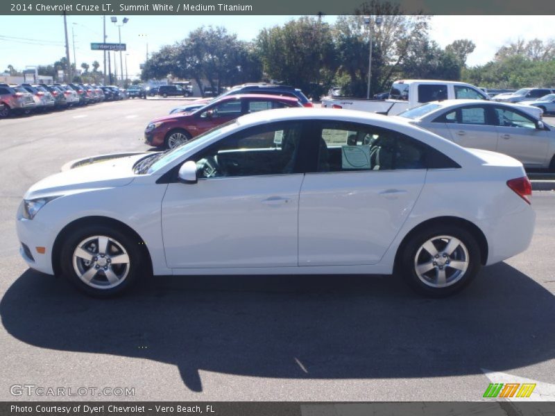 Summit White / Medium Titanium 2014 Chevrolet Cruze LT