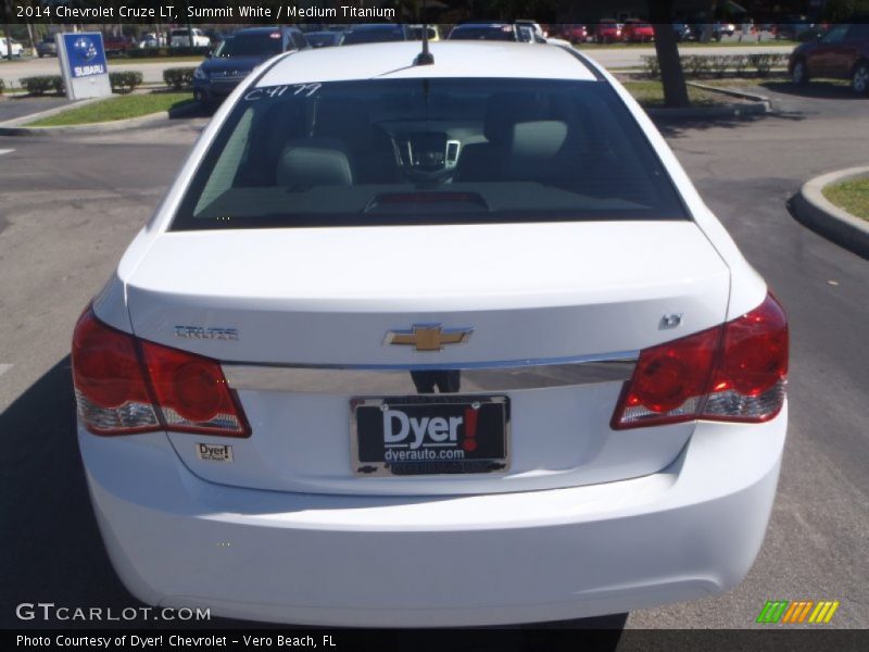 Summit White / Medium Titanium 2014 Chevrolet Cruze LT