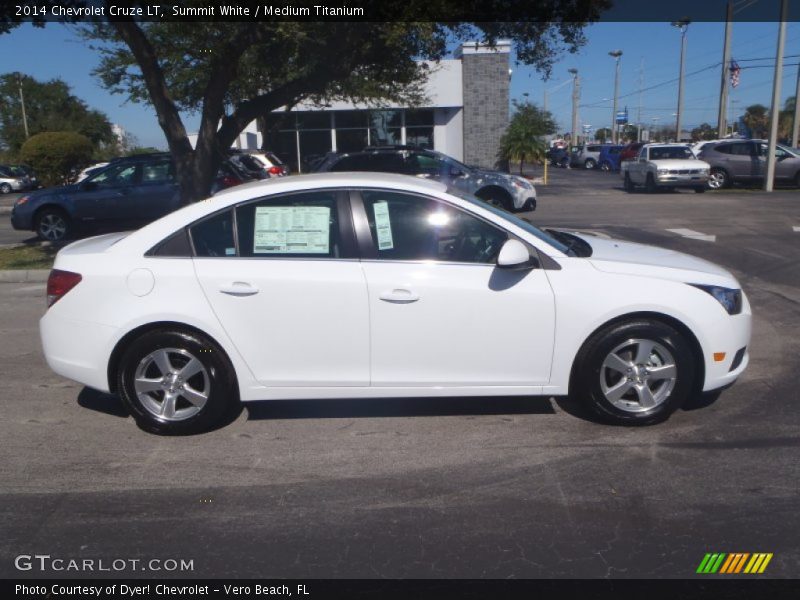 Summit White / Medium Titanium 2014 Chevrolet Cruze LT