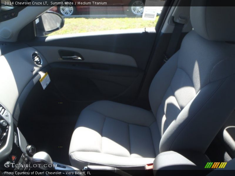 Summit White / Medium Titanium 2014 Chevrolet Cruze LT