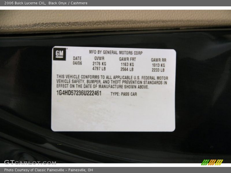 Black Onyx / Cashmere 2006 Buick Lucerne CXL