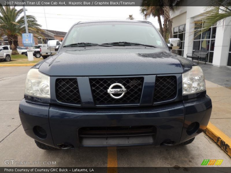 Majestic Blue / Graphite Black/Titanium 2007 Nissan Titan LE Crew Cab 4x4