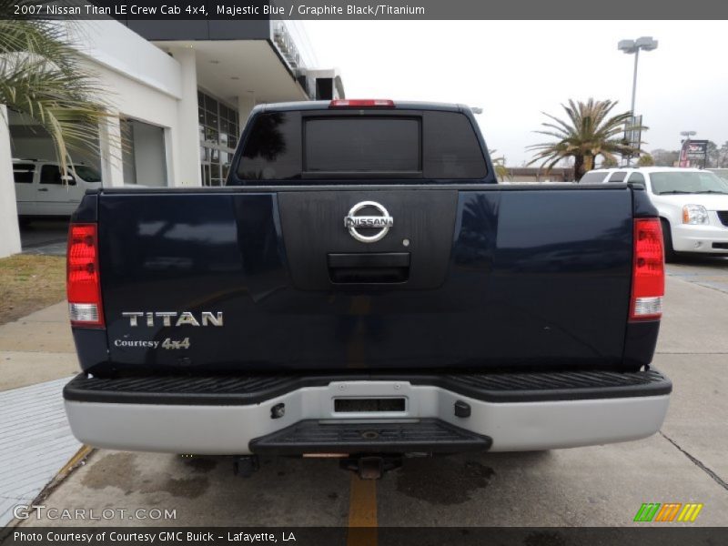 Majestic Blue / Graphite Black/Titanium 2007 Nissan Titan LE Crew Cab 4x4