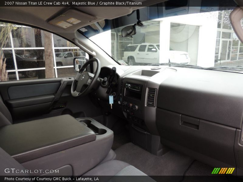 Majestic Blue / Graphite Black/Titanium 2007 Nissan Titan LE Crew Cab 4x4