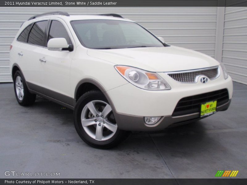Stone White / Saddle Leather 2011 Hyundai Veracruz Limited