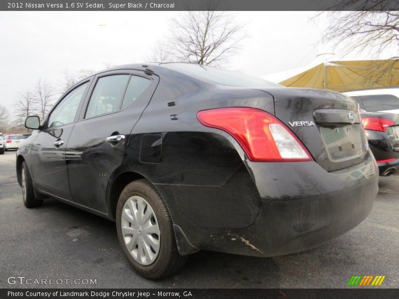 Super Black / Charcoal 2012 Nissan Versa 1.6 SV Sedan
