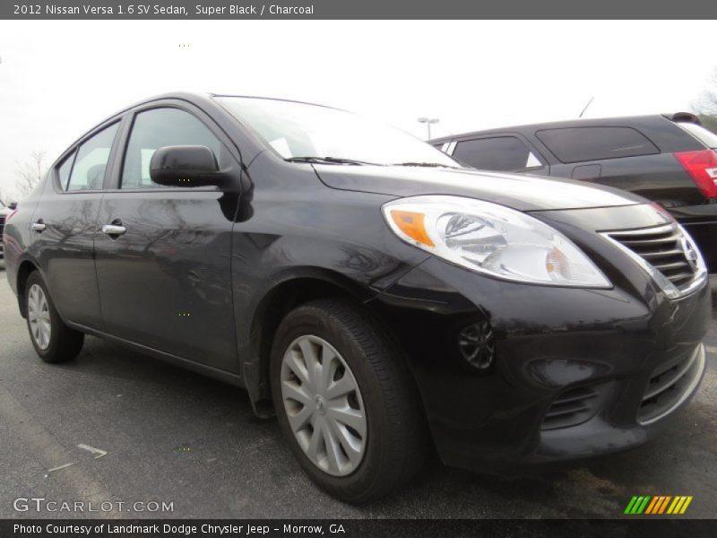 Super Black / Charcoal 2012 Nissan Versa 1.6 SV Sedan