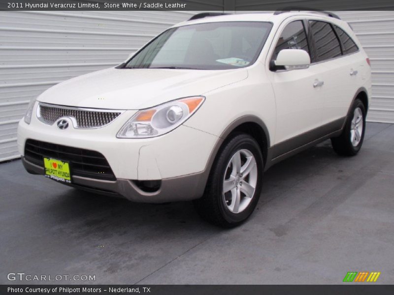 Stone White / Saddle Leather 2011 Hyundai Veracruz Limited