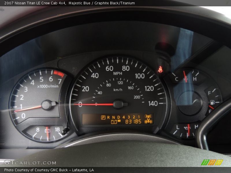 Majestic Blue / Graphite Black/Titanium 2007 Nissan Titan LE Crew Cab 4x4