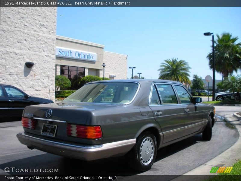 Pearl Grey Metallic / Parchment 1991 Mercedes-Benz S Class 420 SEL