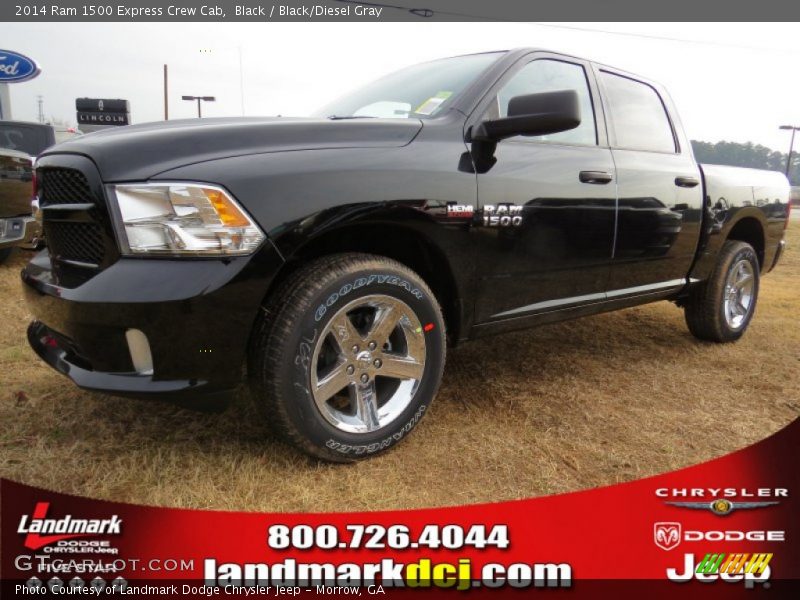 Black / Black/Diesel Gray 2014 Ram 1500 Express Crew Cab