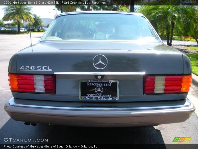 Pearl Grey Metallic / Parchment 1991 Mercedes-Benz S Class 420 SEL