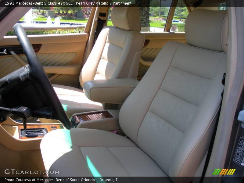 Pearl Grey Metallic / Parchment 1991 Mercedes-Benz S Class 420 SEL