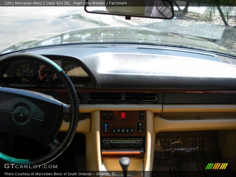 Pearl Grey Metallic / Parchment 1991 Mercedes-Benz S Class 420 SEL