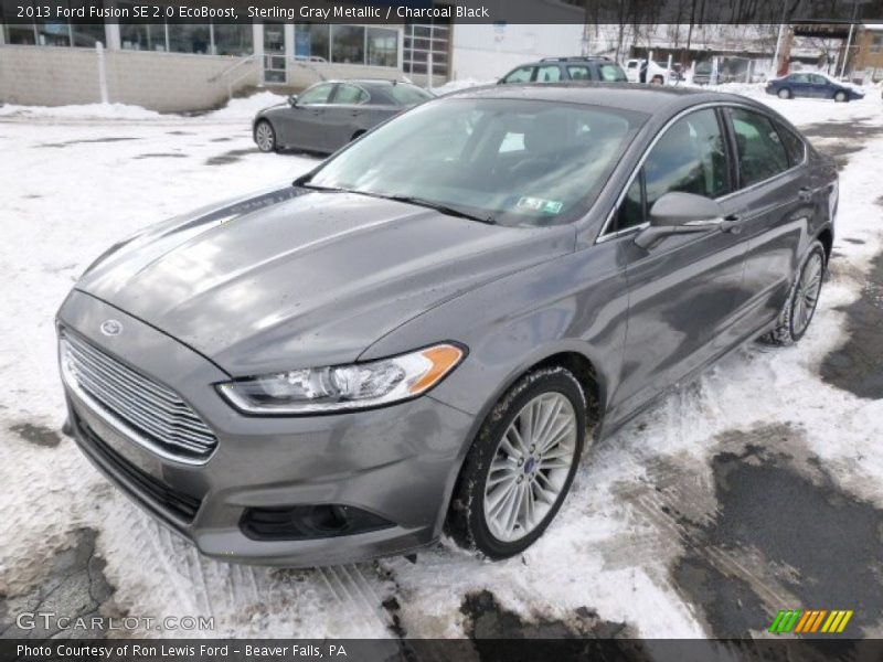 Sterling Gray Metallic / Charcoal Black 2013 Ford Fusion SE 2.0 EcoBoost